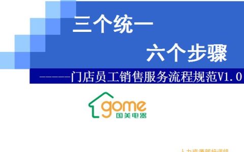門(mén)店員工銷(xiāo)售服務(wù)流程規(guī)范，三個(gè)統(tǒng)一、六個(gè)步驟（門(mén)店服務(wù)的六個(gè)要步驟）