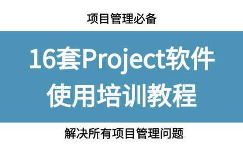 項目管理必備，16套Project軟件使用教程，解決所有項目管理問題（項目管理軟件project教程）